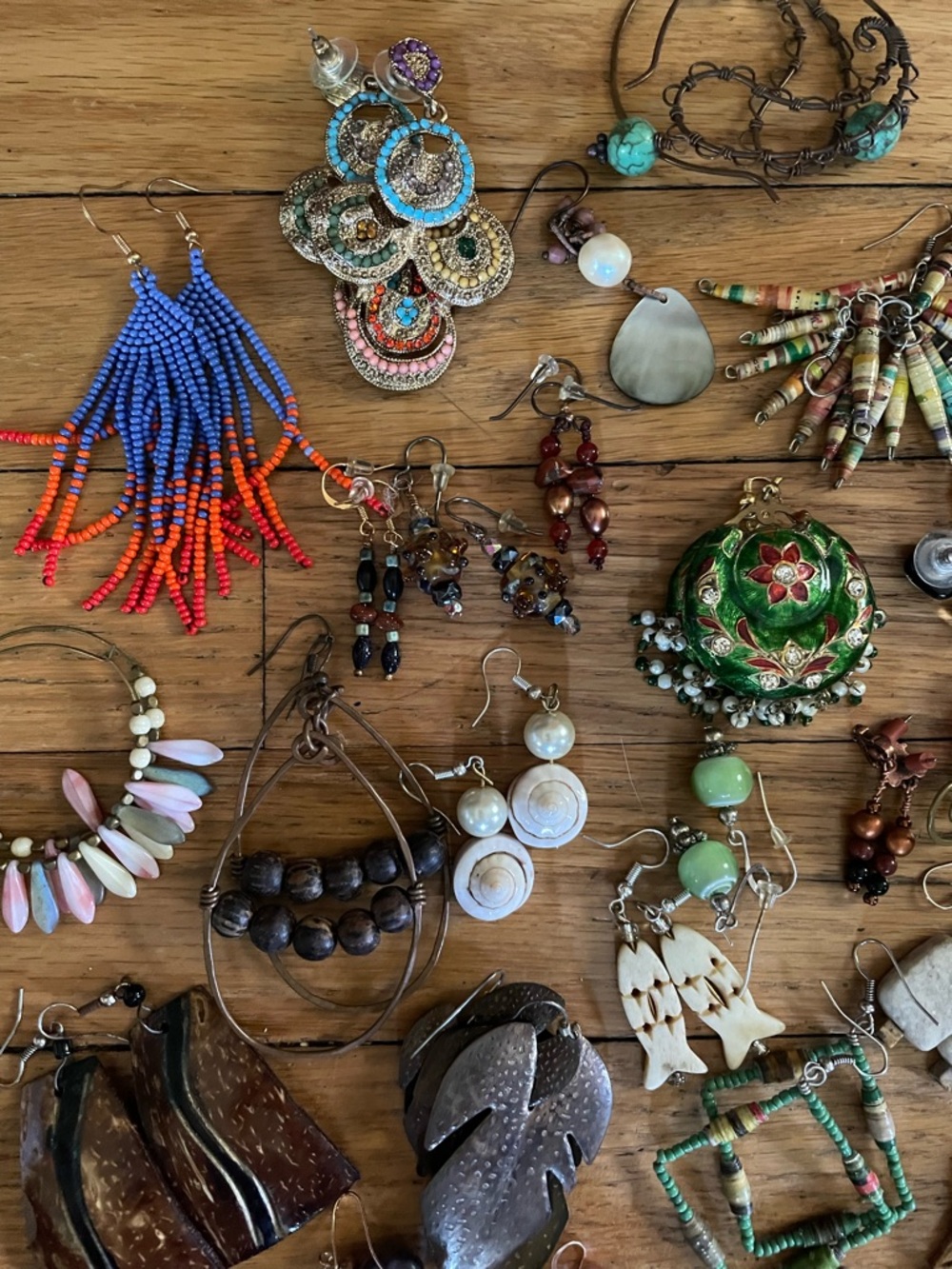 40+ Pairs of Earrings | Boho, Artisan Made - Picture 2 of 5